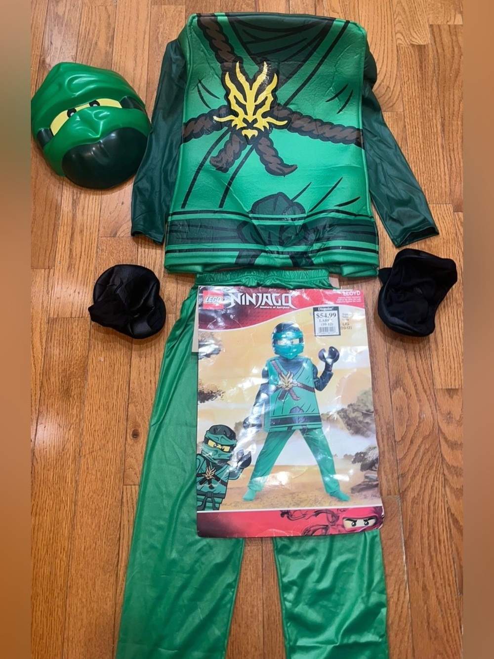 Lloyd Deluxe Lego Ninjago Ninja Dress Up Halloween Child Costume Size 10/12